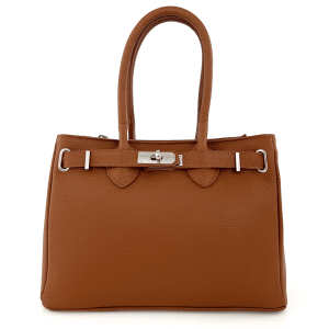 Luksuzna ženska torba od prave kože  Franceska – Boja crijep smeđa