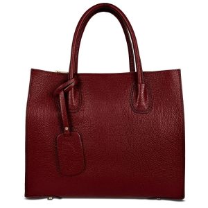 Elegantna torba od prave kože Blanca – Bordo