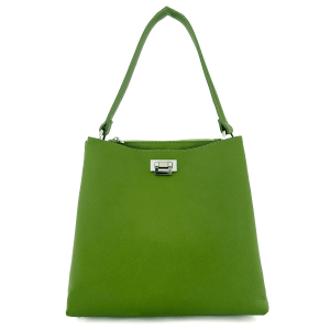 Luksuzna ženska torba od prave kože  Eliza – Svetlo Zelena