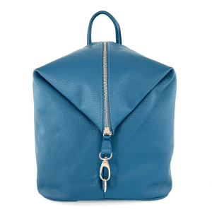 Ženska ruksak od prave kože  Luna – Plava boja