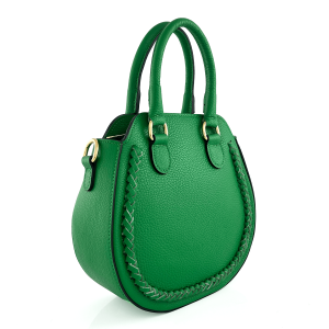 Luksuzna ženska torba od prave kože  Editta – Zelena