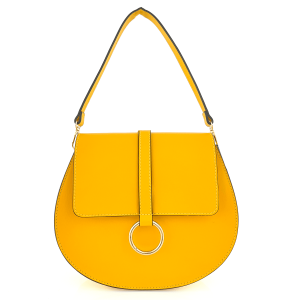 Luksuzna torba od prave kože sa 2 ručke  Oxana – Žuta
