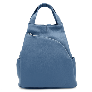 ruksak od prave kože  Clara – Svetlo plava
