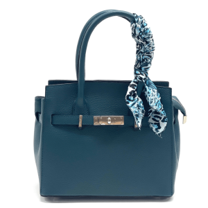 Luksuzna ženska torba od prave kože  – Tamno plava