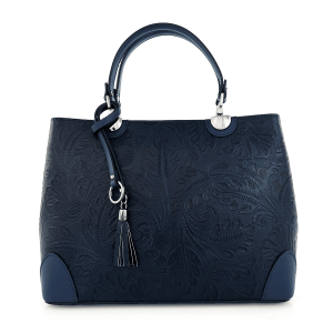 Ženska torba od prave kože – Feliciana – Tamno plava