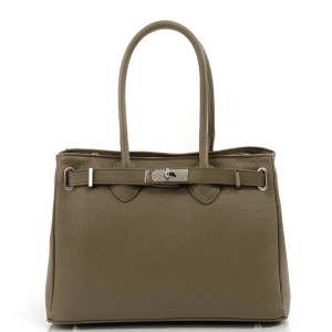 Luksuzna ženska torba od prave kože  Franceska – smeđa